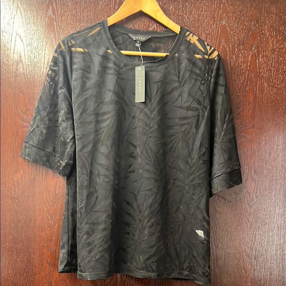 Adiva Black Sheer Tee
